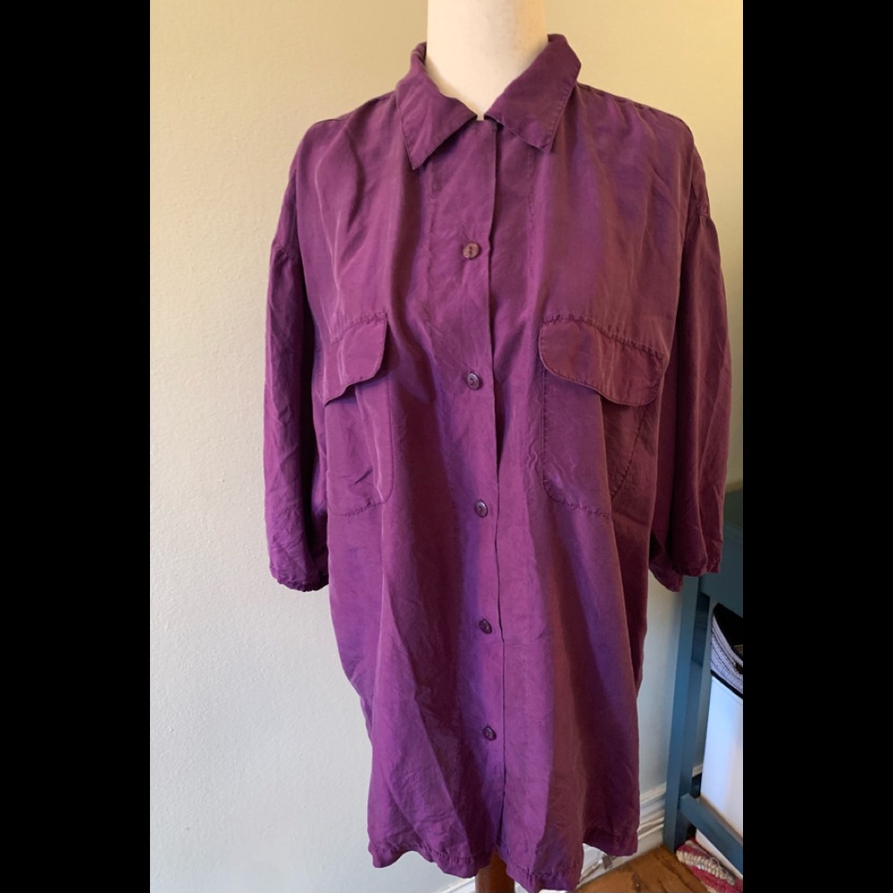 Vintage Silk Short Sleeve Shirt
